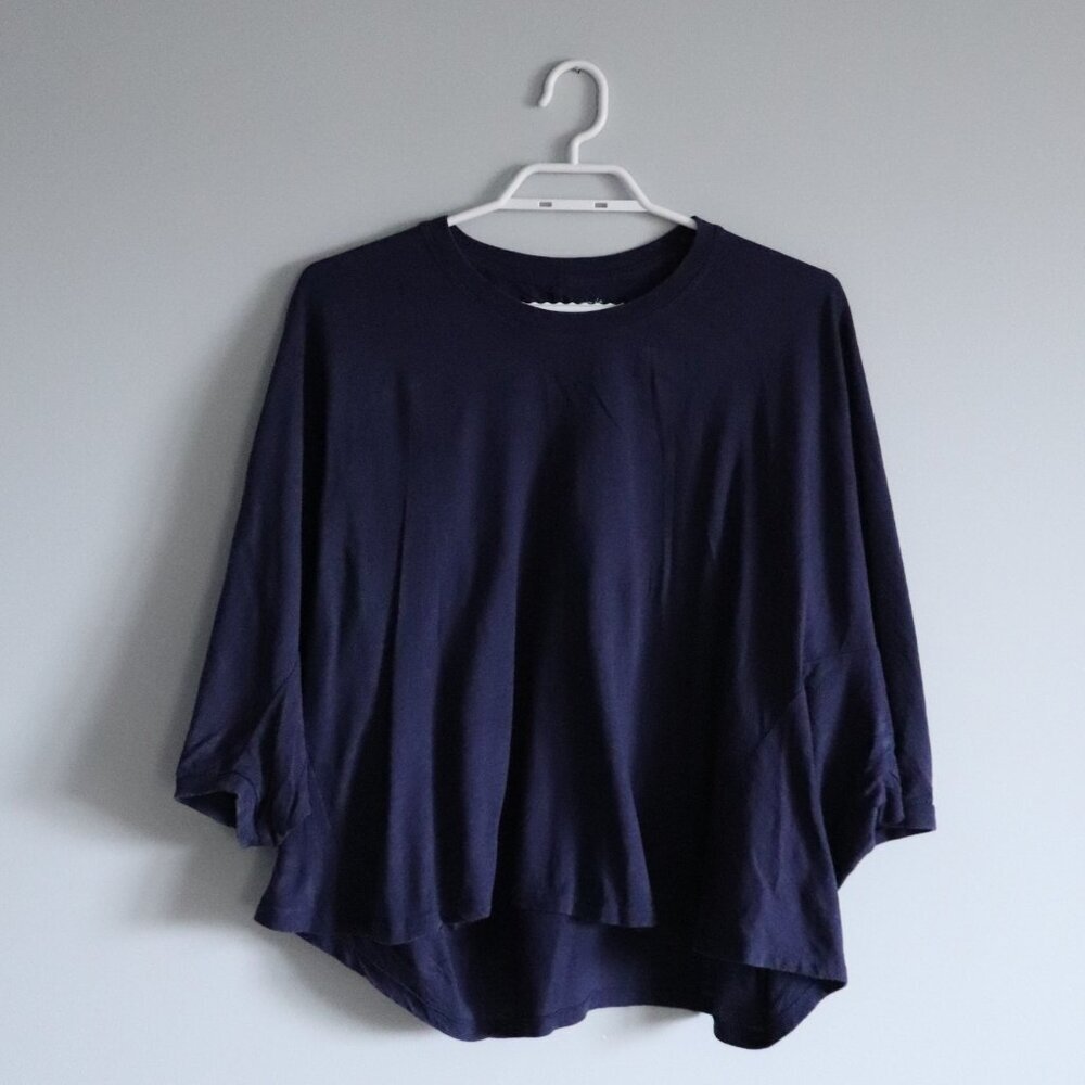 Aerie Women's Blue XS Slouchy Oversized Lightweight Cotton Relaxed T-Shirt Top